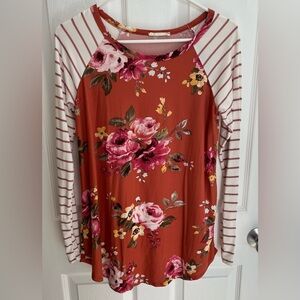 Floral  Long Sleeve Top, Women’s Size Small NWOT